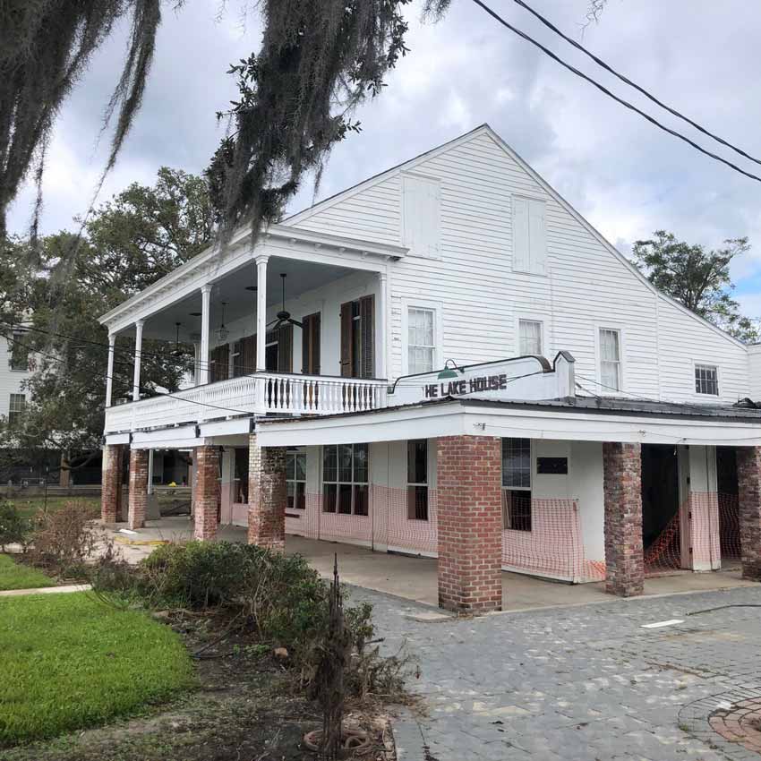 The Lake House in Mandeville damaged after Hurricane Ida